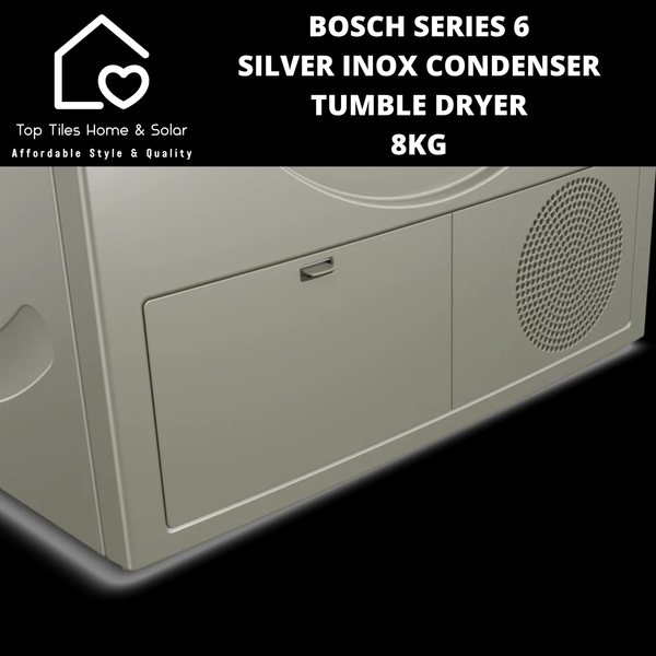 Bosch Series 6 - Silver Inox Condenser Tumble Dryer - 8kg