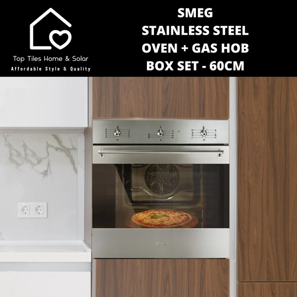 Smeg Stainless Steel Oven +  Gas Hob Box Set - 60cm