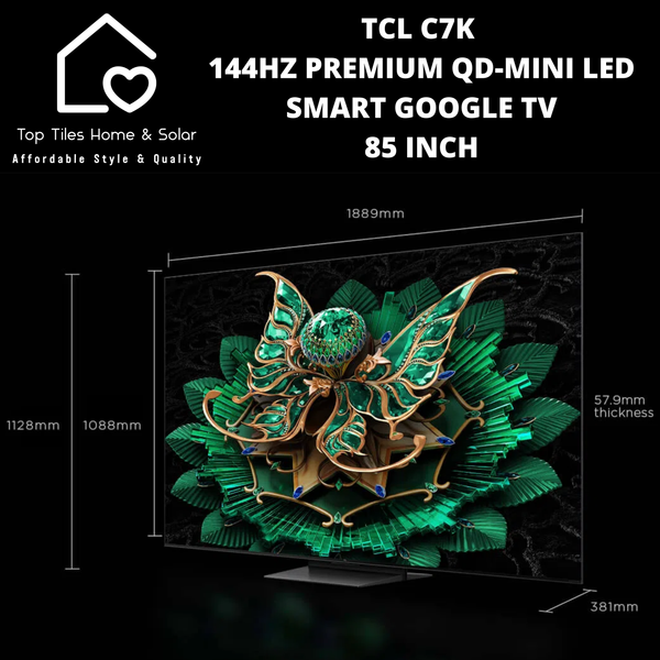 TCL C7K 144HZ Premium QD-Mini LED Smart Google TV - 85 Inch