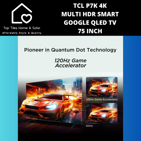 TCL P7K 4K Multi HDR Smart Google QLED TV - 75 Inch