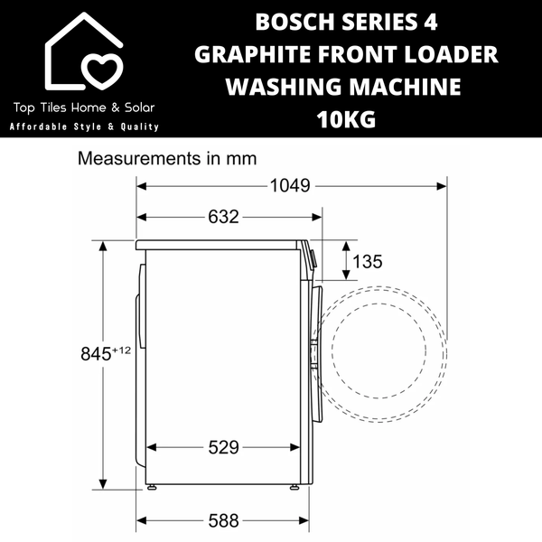 Bosch Series 4 - Graphite Front Loader Washing Machine - 10kg