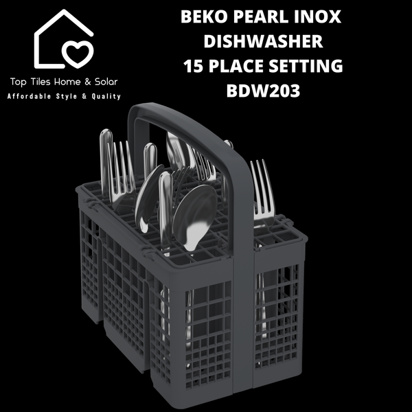 Beko Pearl Inox Dishwasher - 15 Place Setting - BDW203