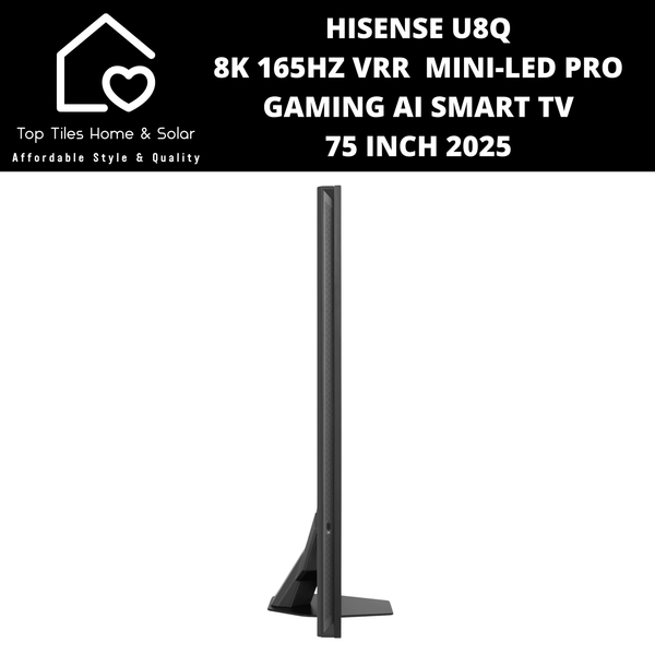 Hisense U8Q 8K 165Hz VRR Mini-LED PRO Gaming Ai Smart TV - 75 Inch 2025