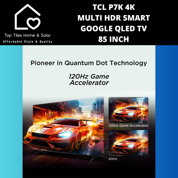 TCL P7K 4K Multi HDR Smart Google QLED TV - 85 Inch