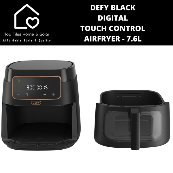 Defy Black Digital Touch Control Airfryer - 7.6L DAF 3376 DB
