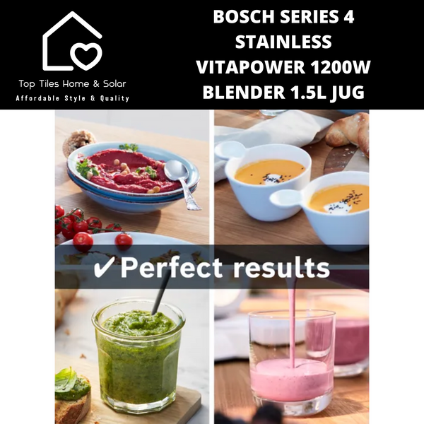 Bosch Series 4 - Stainless VitaPower 1200W Blender - 1.5L Jug