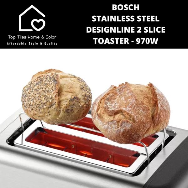 Bosch Stainless Steel DesignLine 2 Slice Toaster - 970W