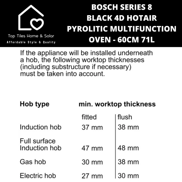 Bosch Series 8 - Black 4D HotAir Pyrolitic Multifunction Oven - 60cm 71L