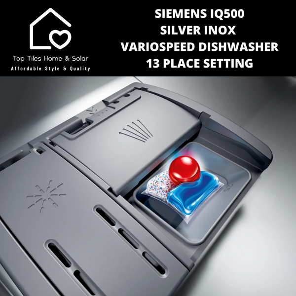 Siemens iQ500 - Silver Inox VarioSpeed Dishwasher - 13 Place Setting