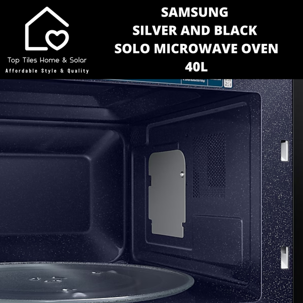 Samsung Silver and Black Solo Microwave Oven - 40L
