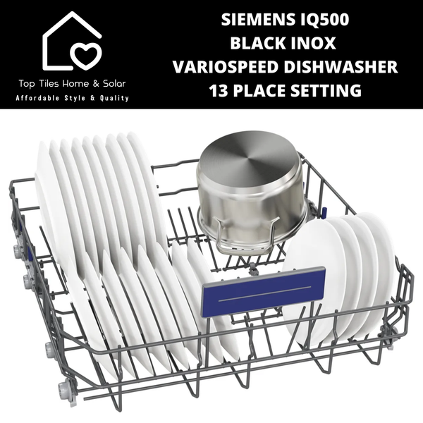 Siemens iQ500 - Black Inox VarioSpeed Dishwasher - 13 Place Setting