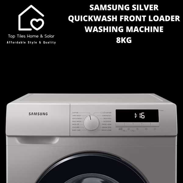 Samsung Silver QuickWash Front Loader Washing Machine - 8kg