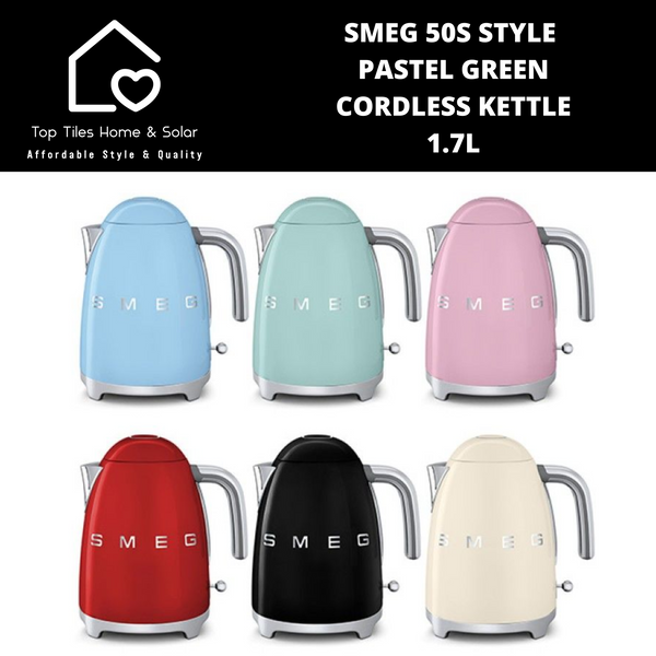 Smeg 50s Style Pastel Green Cordless Kettle - 1.7L
