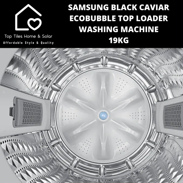 Samsung Black Caviar EcoBubble Top Loader Washing Machine - 19kg