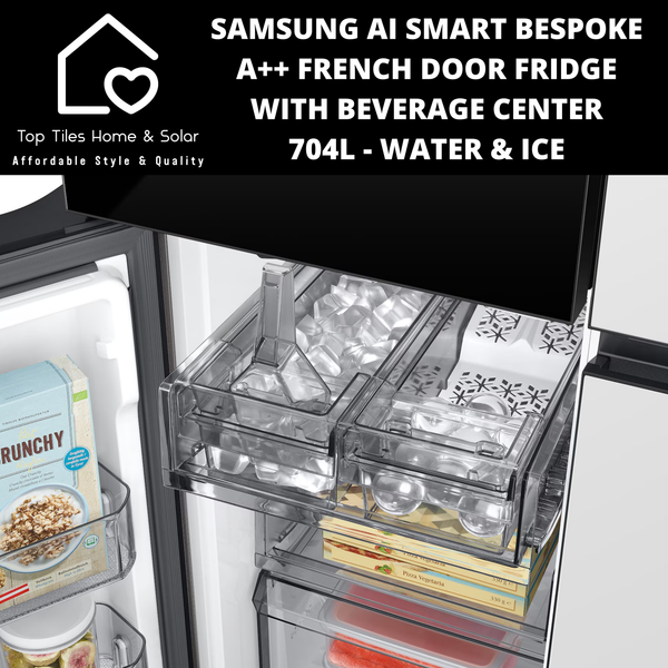 Samsung AI Smart Bespoke A++ French Door Fridge with Beverage Center - 704L