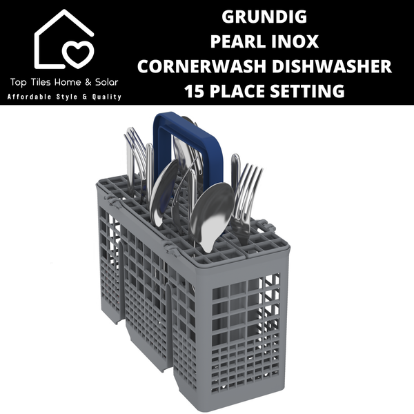 Grundig Pearl Inox CornerWash Dishwasher - 15 Place Setting