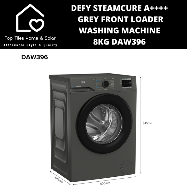 Defy SteamCure A+++ Grey Front Loader Washing Machine - 8kg DAW396