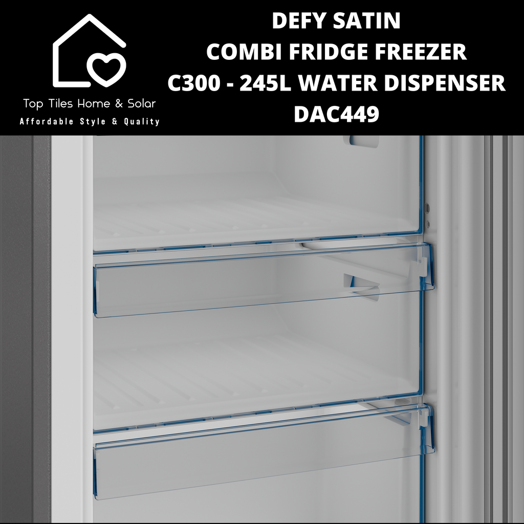 Dac449 Defy Satin Combi Fridge Freezer C300 - 245L Water Dispenser DAC449 ...