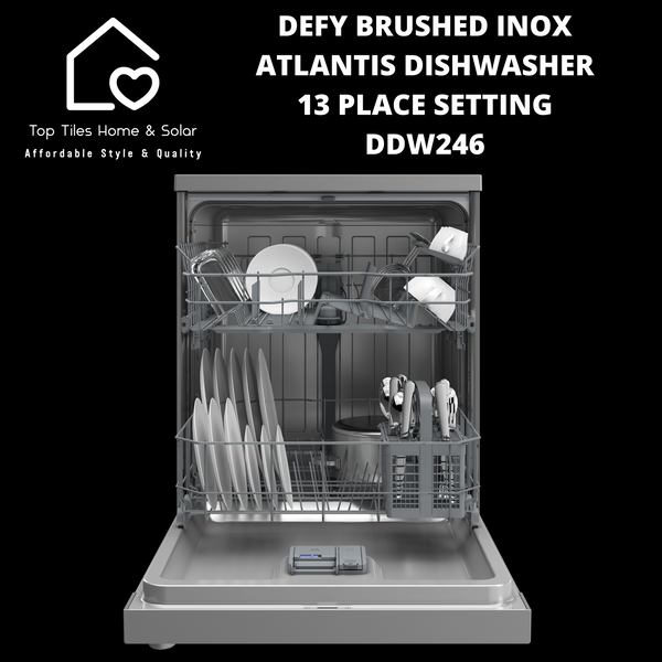 Defy Brushed Inox Atlantis Dishwasher - 13 Place Setting DDW246