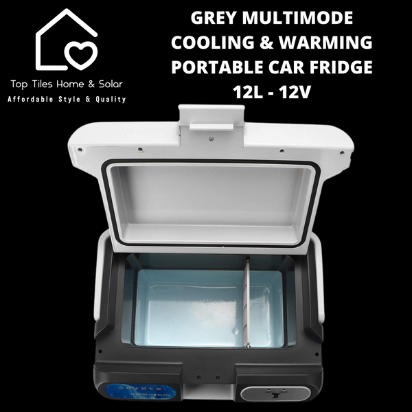 Grey Multimode Cooling & Warming Portable Car Fridge - 12L - 12V
