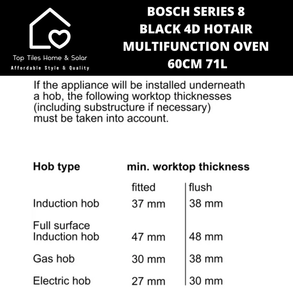 Bosch Series 8 - Black 4D HotAir Multifunction Oven - 60cm 71L