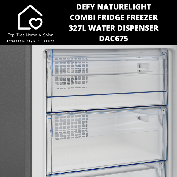 Defy NatureLight Combi Fridge Freezer - 327L Water Dispenser DAC675