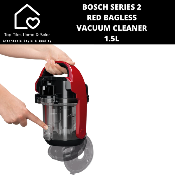 Bosch Series 2 - Red Bagless Vacuum Cleaner - 1.5L