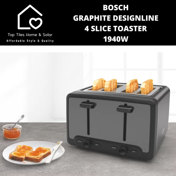 Bosch Graphite DesignLine 4 Slice Toaster - 1940W