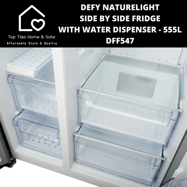 Defy NatureLight Side By Side Fridge with Water Dispenser - 555L DFF547