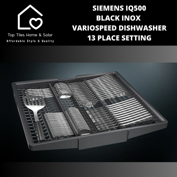 Siemens iQ500 - Black Inox VarioSpeed Dishwasher - 13 Place Setting