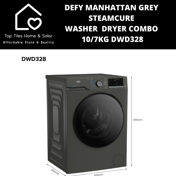 Defy Grey SteamCure Washer  Dryer Combo -  10/7kg DWD328