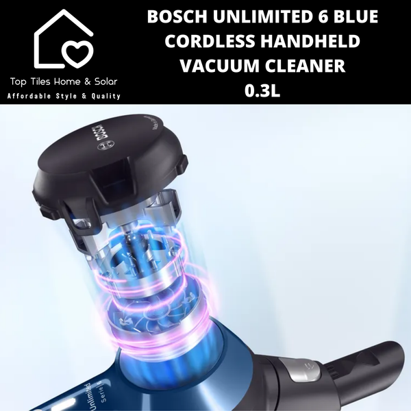 Bosch Unlimited 6 - Blue Cordless Handheld Vacuum Cleaner - 0.3L