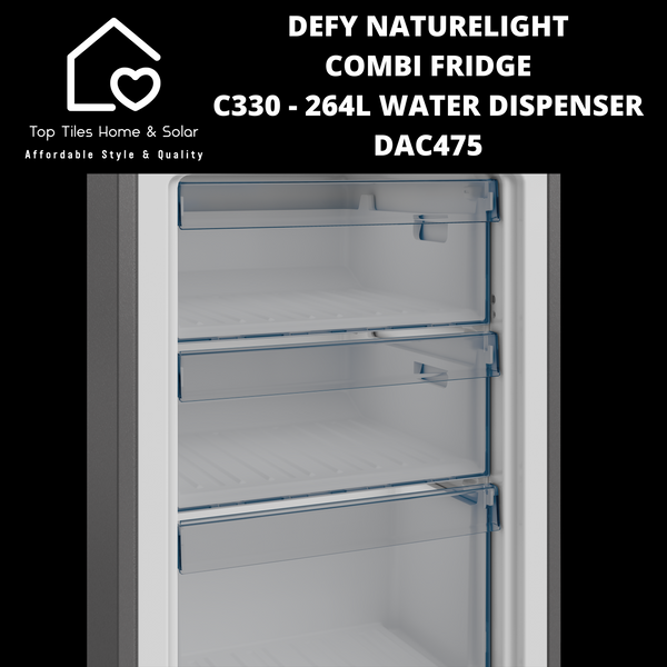 Defy Naturelight Combi Fridge C330 - 264L Water Dispenser DAC475