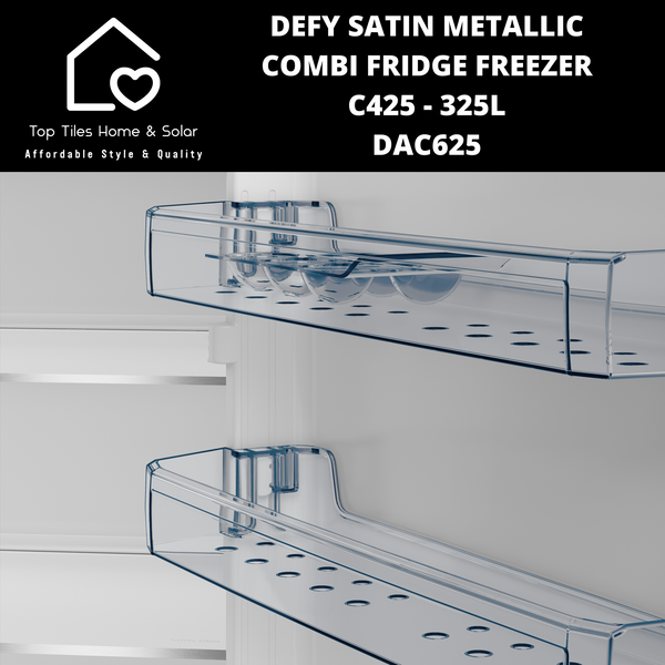 Defy Satin Metallic Combi Fridge Freezer C425 - 325L DAC625