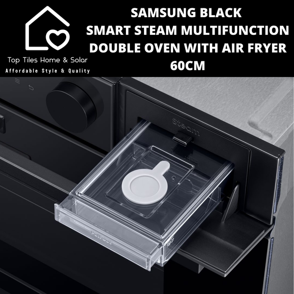 Samsung Black Smart Steam Multifunction Double Oven with Air Fryer - 60cm