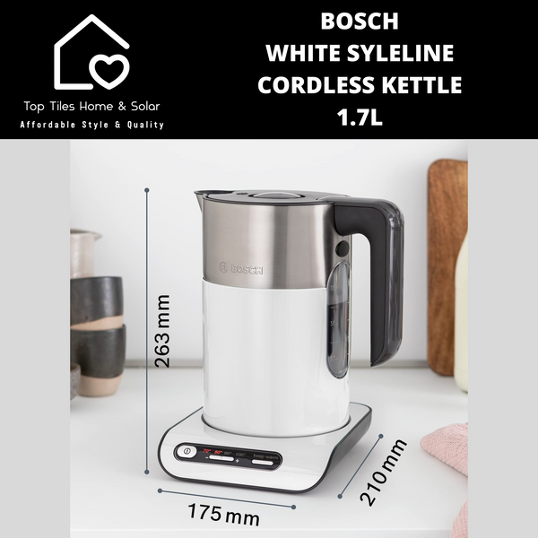 Bosch White SyleLine Cordless Kettle - 1.7L