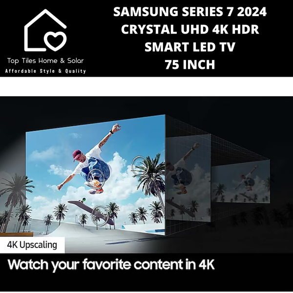 Samsung Series 7 2024 - Crystal UHD 4K HDR Smart LED TV - 75 Inch