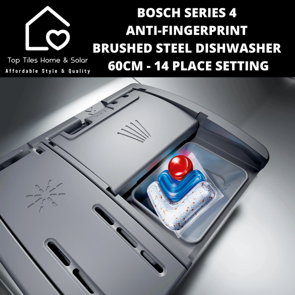 Bosch Series 4 - Anti-Fingerprint Brushed Steel Dishwasher 60cm - 14 Place Setting