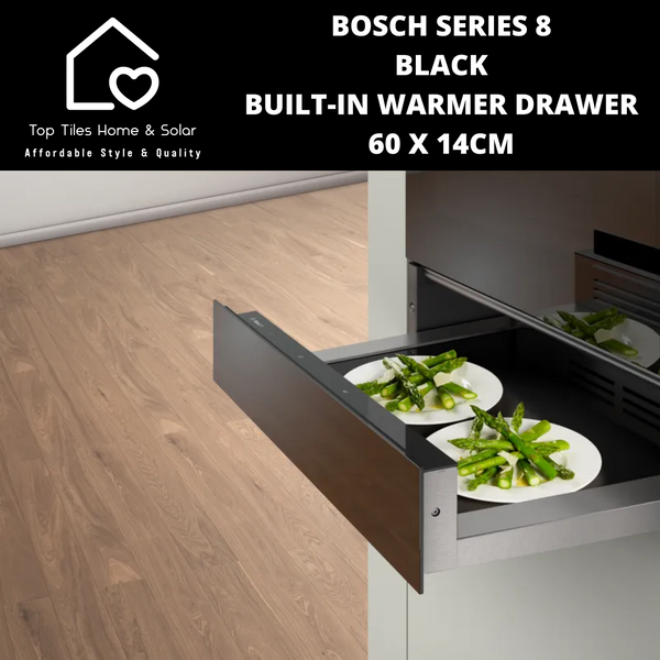 Bosch Series 8 - Black Built-In Warmer Drawer - 60 x 14cm