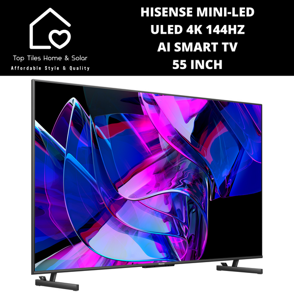 Hisense Mini-LED ULED 4K 144Hz AI Smart TV - 55 Inch
