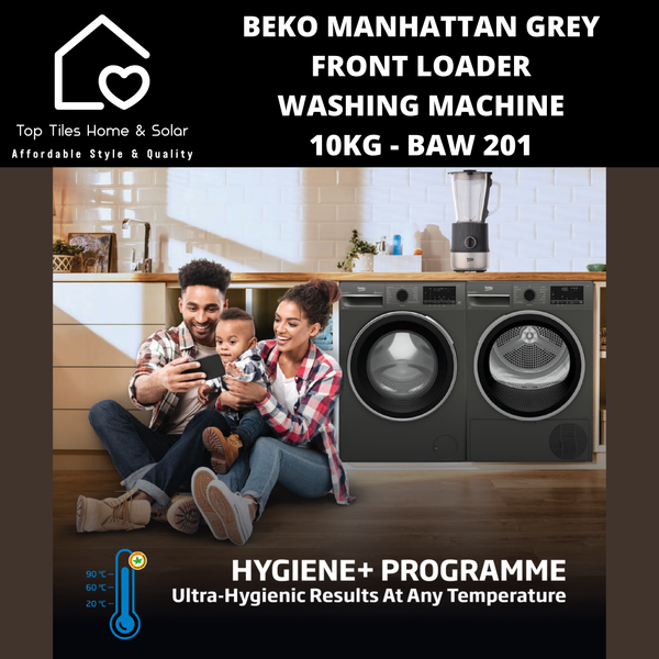Beko Manhattan Grey Front Loader Washing Machine - 10kg BAW 201