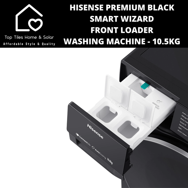 Hisense Premium Black Smart Front Loader Washing Machine - 10.5kg