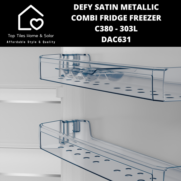 Defy Satin Metallic Combi Fridge Freezer C380 - 303L DAC631