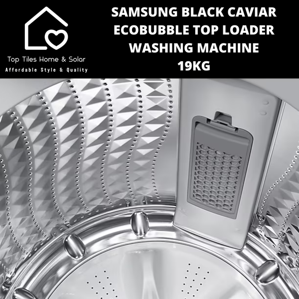 Samsung Black Caviar EcoBubble Top Loader Washing Machine - 19kg