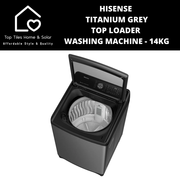 Hisense Titanium Grey Top Loader Washing Machine - 14kg
