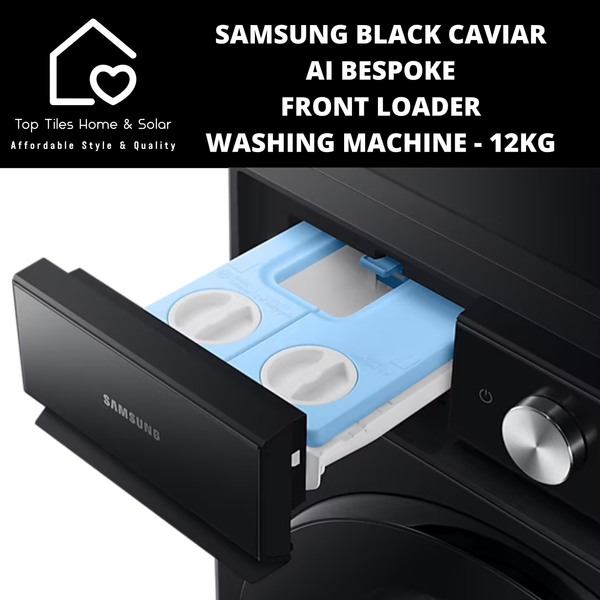 Samsung Black Caviar AI Bespoke Front Loader Washing Machine - 12kg