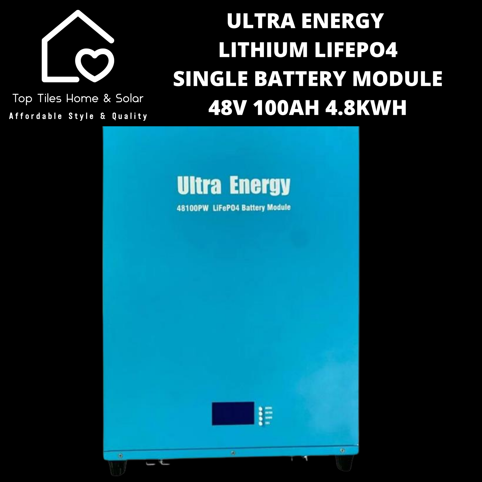 Ultra Energy Lithium LiFePo4 Single Solar Battery Module - 48V 100Ah 4.8kWh