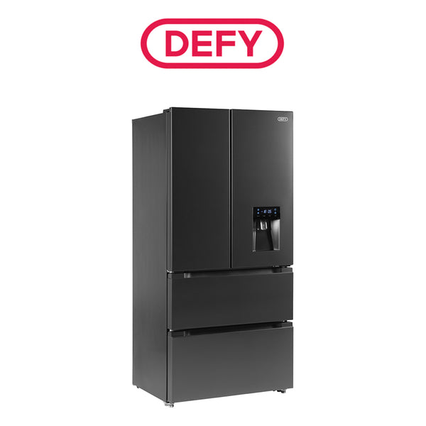 Defy Black Boutique Noire French Door Fridge - 492L DFF440