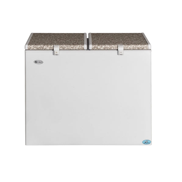 White LP Gas & Electric Double Bin Fridge Freezer- 260L