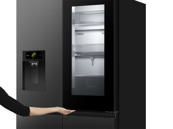 Hisense Premium Black Steel PureView French Multi-Door Smart Fridge with Dispenser - 601L
